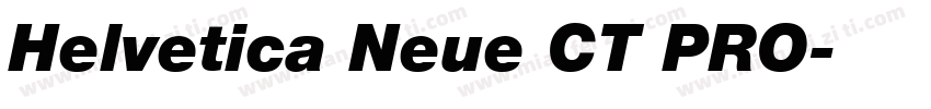Helvetica Neue CT PRO字体转换